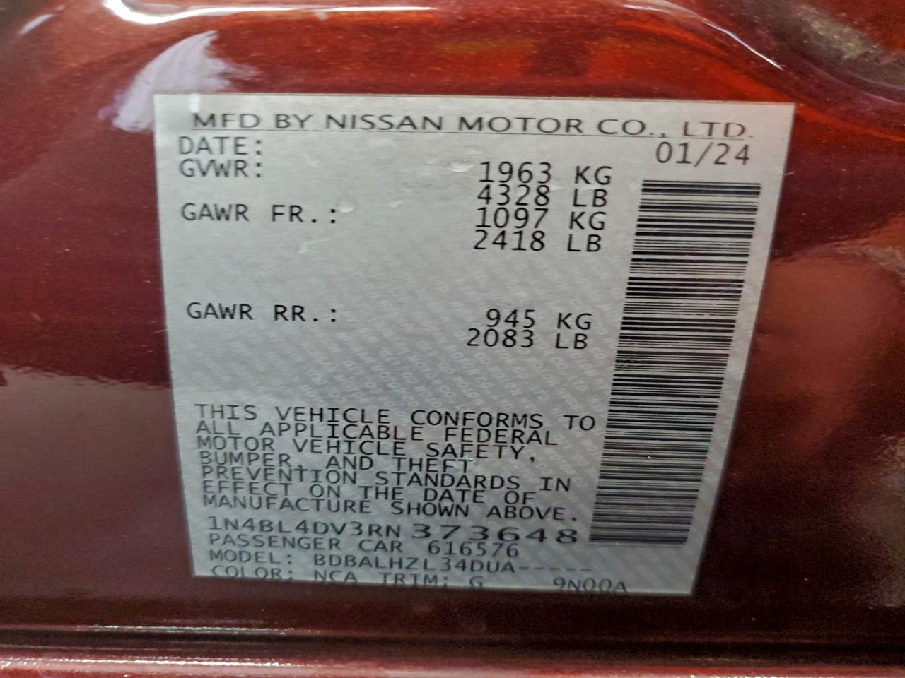 Nissan Altima Sv Image 3