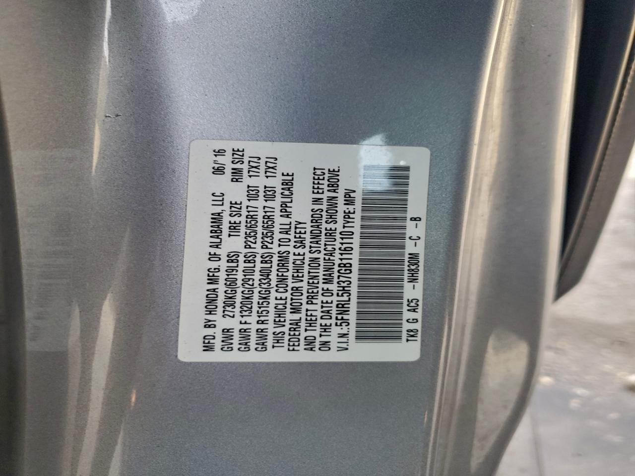 Honda Odyssey Se Image 12