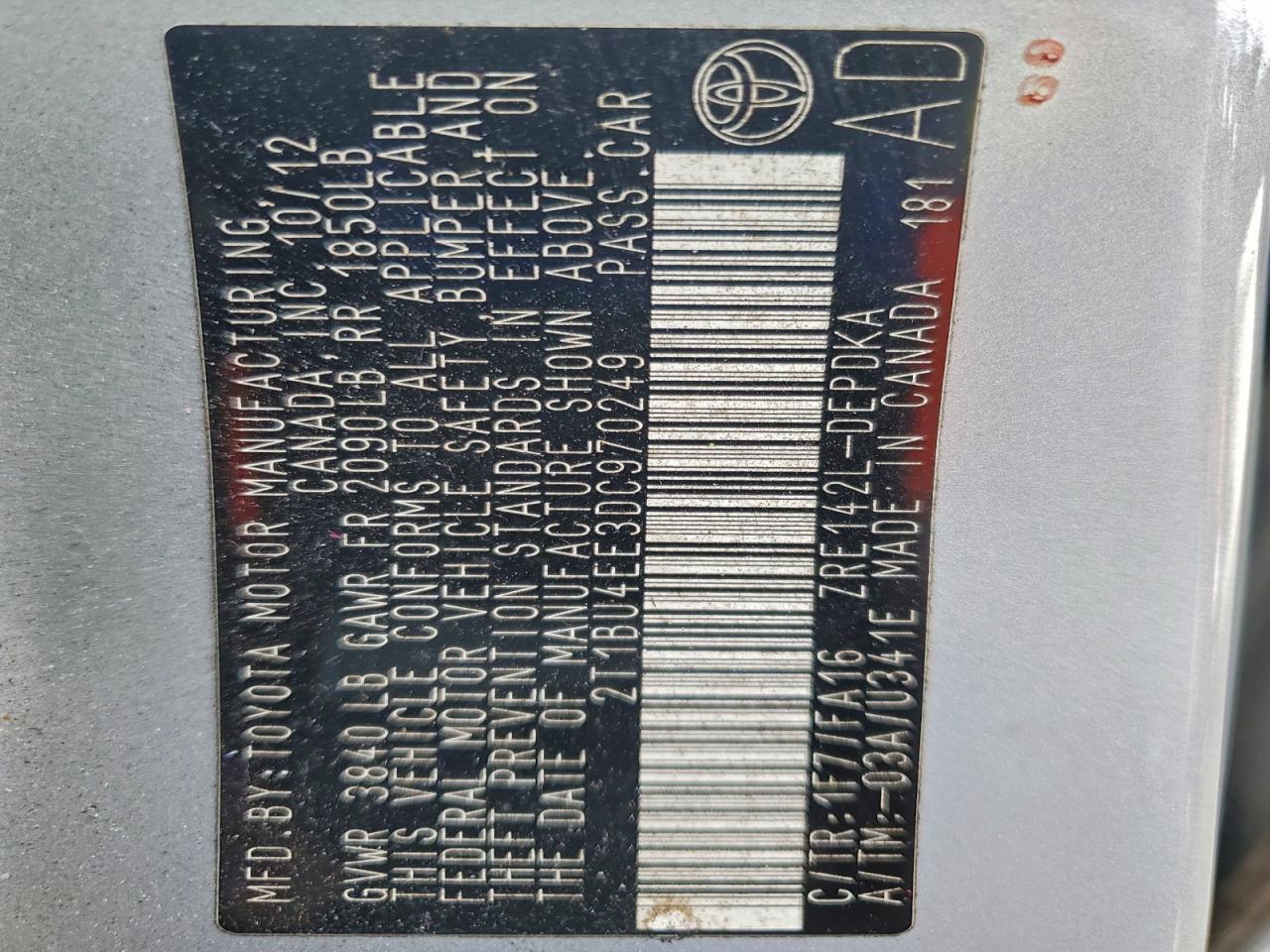 Toyota Corolla Base Image 10