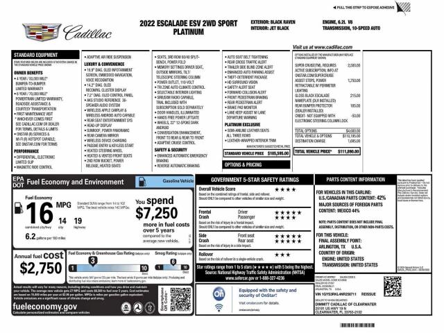 Cadillac Escalade Esv Sport Platinum Image 3