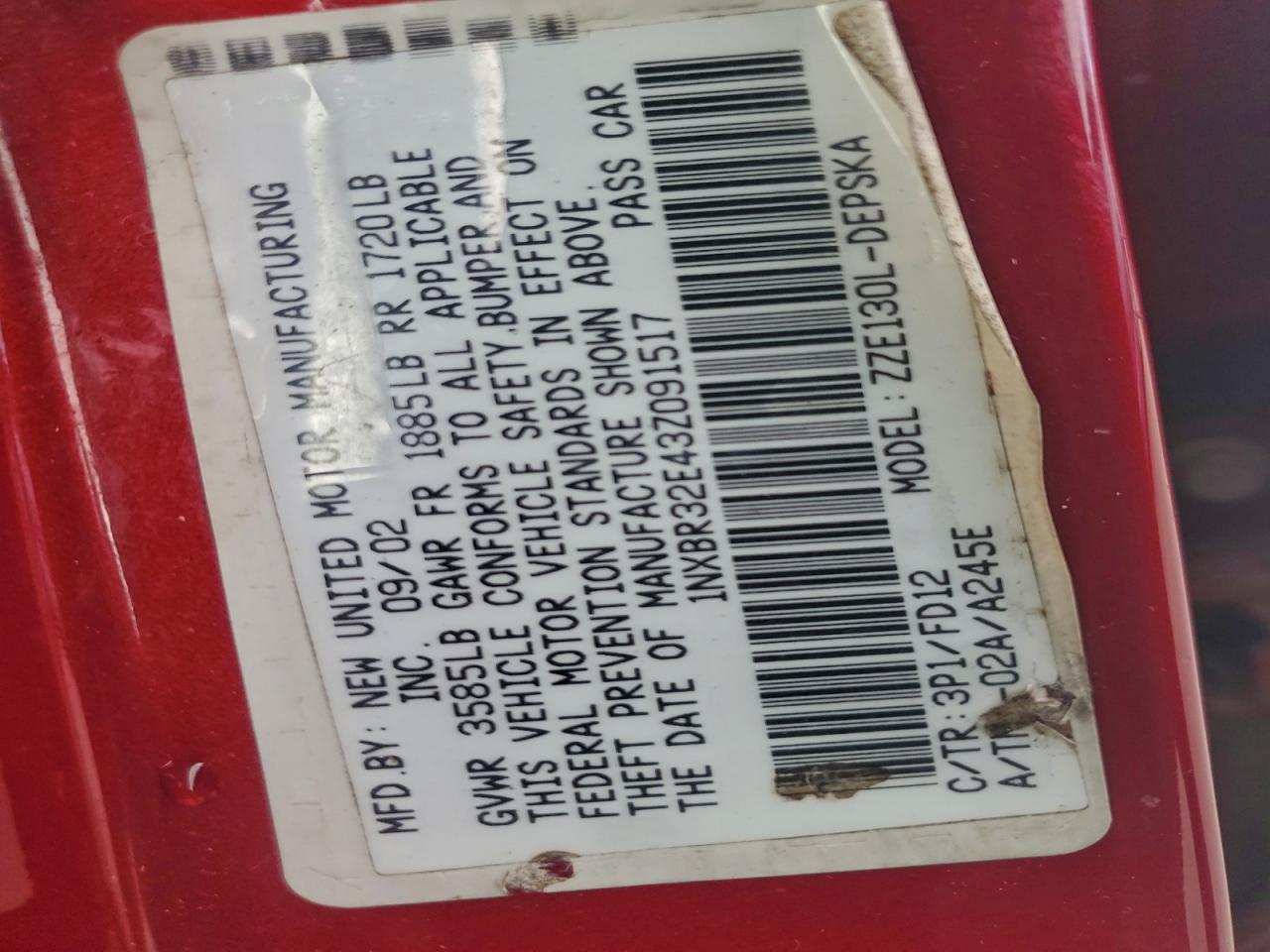 Toyota Corolla Ce Image 9