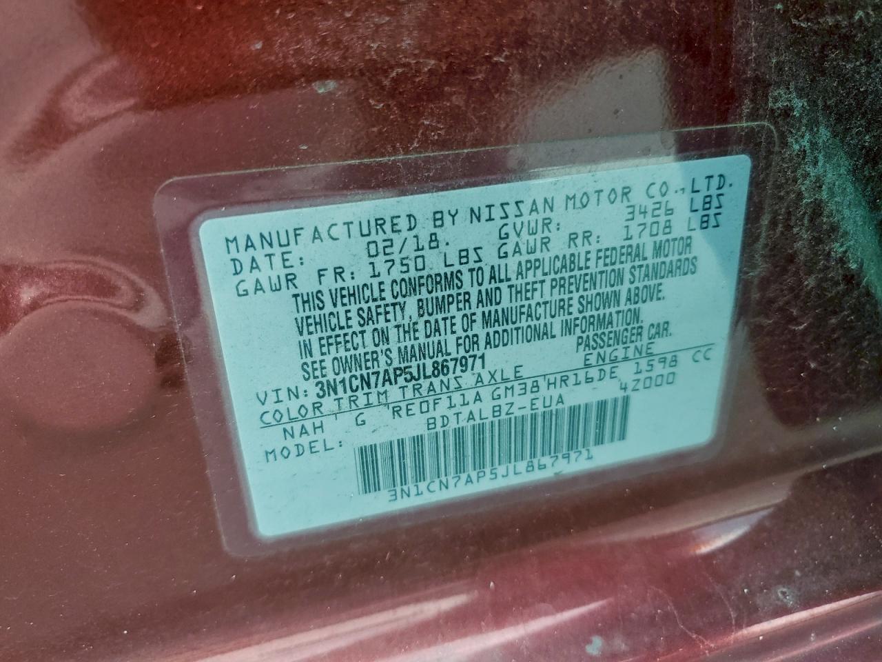 Nissan Versa S Image 9