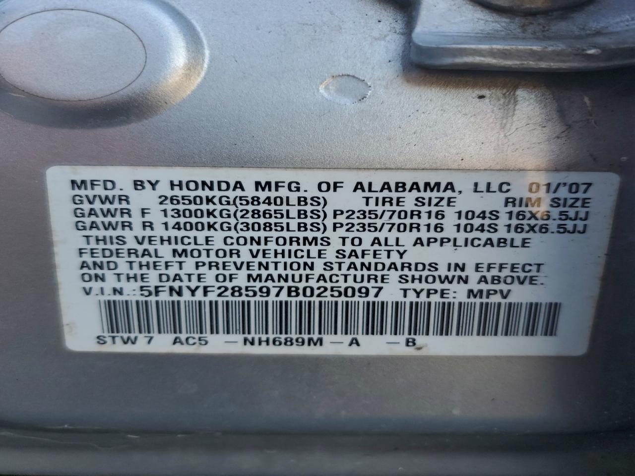 Honda Pilot Exl Image 6