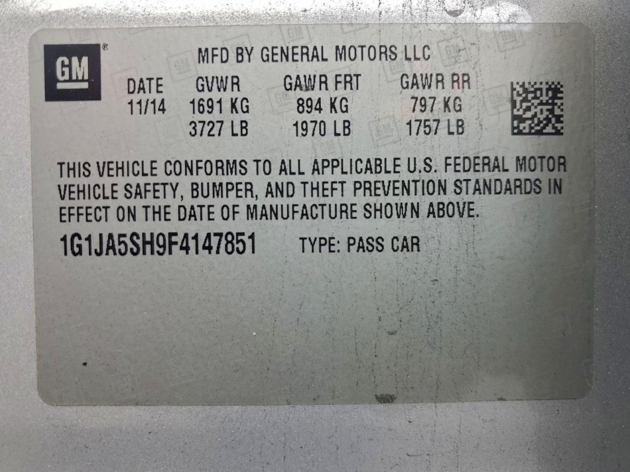 Chevrolet Sonic Ls Image 12